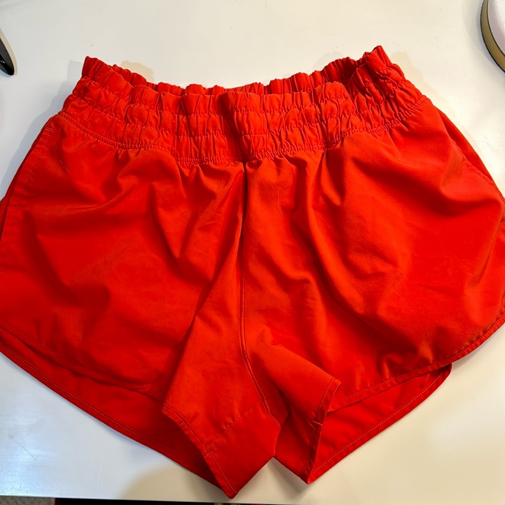 Aerie-OFFLINE Hot Stuff Low Rise Shorts- size M- red
